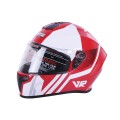 Casca moto integrala MD-813 VIRTUE (rosu-alb, marimea M)