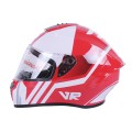 Casca moto integrala MD-813 VIRTUE (rosu-alb, marimea M)