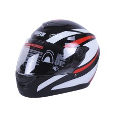 Casca integrala pentru motocicleta MD-101B VIRTUE (neagra cu dungi rosii si albe, marimea S)