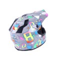 Casca moto cross MD-911 VIRTUE (gri cu grafica color, marimea XS)