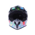 Casca moto cross MD-911 VIRTUE (gri cu grafica color, marimea XS)
