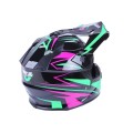 Casca moto cross MD-911 VIRTUE (neagra cu verde si crimson, marimea XS)