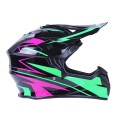 Casca moto cross MD-911 VIRTUE (neagra cu verde si crimson, marimea S)