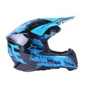 Шлем детский мотоциклетный кроссовый MD-902 VIRTUE (черно-голубой, size XS)