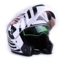Cască modulară pentru motocicletă și scuter MD-903 VIRTUE (Zebra, mărimea S)
