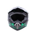 Шлем мотоциклетный кроссовый MD-905 VIRTUE (черно-зеленый, size S)