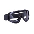Ochelari de moto (sticlă transparentă simplă) VIRTUE acrilic tactic negru