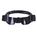 Ochelari de moto (sticlă transparentă simplă) VIRTUE acrilic tactic negru