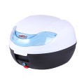 Portbagajul (portbagajul) pentru spatele unei motociclete TATA YM-0815P (V-32L) 43×41×32 alb cu negru