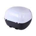 Portbagajul (portbagajul) pentru spatele unei motociclete TATA YM-0815P (V-32L) 43×41×32 alb cu negru