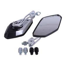 Oglinzi cu adaptoare pentru motociclete 2064 gri și negru (set) - AM