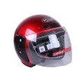Casca motocicleta deschisa MD-B201 VIRTUE (rosu lucios, marimea L)