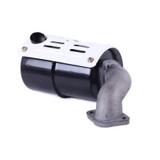 Tobă de eșapament cu cot YBX pentru motor diesel 195N, pentru 2 orificii