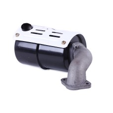 Tobă de eșapament cu cot YBX pentru motor diesel 195N, pentru 2 orificii