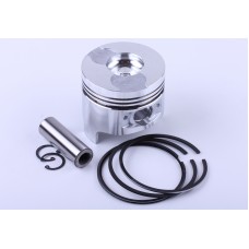 Kit piston 86 mm STD TATA pentru motor diesel 186F con precamera obtuz, 8 buc.