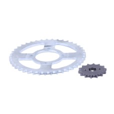 Pinion ?i pinion fa?? 41T/14T 428H YBX pentru moped Alpha, set: 2 buc.