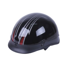 Шлем каска мотоциклетный MD-513 ТАТА (черный глянцевый, size L)