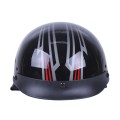 Шлем каска мотоциклетный MD-513 ТАТА (черный глянцевый, size L)