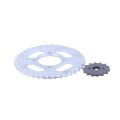 Pinion si pinion fata 39T/14T 428H TTG pentru moped Alpha, set: 2 buc.