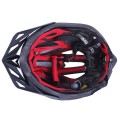 Casca de bicicleta H-093 TTG cu viziera neagra, lumina laterala (neagra, marimea L)