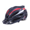Casca de bicicleta H-093 TTG cu viziera neagra, lumina laterala (negru cu rosu, marimea L)