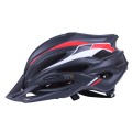 Casca de bicicleta H-093 TTG cu viziera neagra, lumina laterala (negru cu rosu, marimea L)