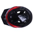 Casca de bicicleta GTS-H-050 TTG cu indicator rosu, vizor, ochelari de protectie (negru cu rosu, marimea L)