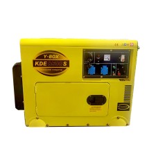 Generator diesel KDE8500S 6.0/6.5 kW 220V YBX (monofazat, cu bujie incandescentă, silențios) motor F192FE