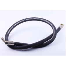 Furtun hidraulic TATA pentru tractor cu motor, L-1490 mm, pompă - robinet, niplu - piuliță