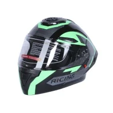 Cască convertibilă 911 Phantom Racer TTG pentru motocicletă și scuter (negru și verde, mărimea M)