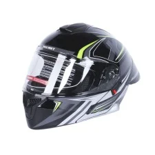 Cască convertibilă 909-A X-black TTG pentru motocicletă și scuter (negru și verde, mărimea L)
