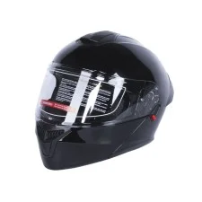 Cască convertibilă 909 TTG pentru motocicletă și scuter (negru lucios, mărimea M)