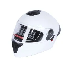 Cască convertibilă 909 TTG pentru motocicletă și scuter (alb lucios, mărimea L)