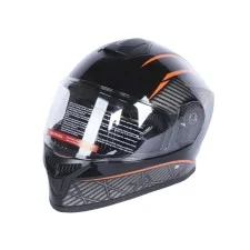 Шлем для мотоцикла, скутера 902 Hunter TTG интеграл (черный с оранжевым, One size 54-61 см)