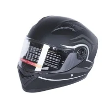 Шлем для мотоцикла, скутера 557 Thorn Black TTG интеграл (черный с серым, One Size 54-61 см)