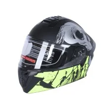 Cască de motocicletă și scuter Nightwalker TTG 900 (negru cu grafică verde, mărimea L)