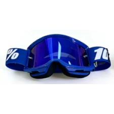Мотоочки 308-3 синие с белым (линза синяя) VIRTUE