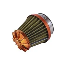 Фильтр нулевой Конус TT AGRO MOTO на скутер, Ø38 мм, прямой, желтый (большой)