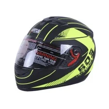 Cască integrală MD-803 VIRTUE pentru motocicletă și scuter (negru și galben mat, mărimea M)