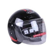 Casca motocicleta deschisa MD-B201 VIRTUE (negru-rosu lucios, marimea L)