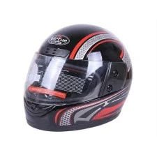 Cască integrală MD-A105 VIRTUE pentru motocicletă și scuter (negru lucios și roșu, mărimea L)