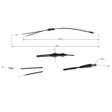 Cablu de accelerație cu furcă - Alpha125CC